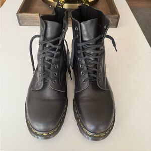 Black Leather Dr. Marten Boots